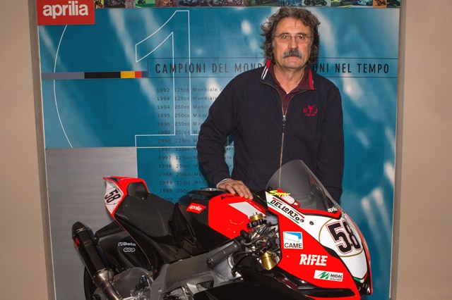 L'Aprilia RSV4 di Sic a Coriano