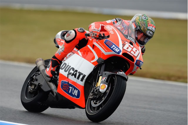 Ducati ko sull'asciutto