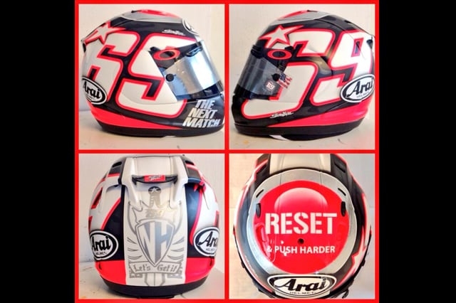 Hayden ricomincia dal casco