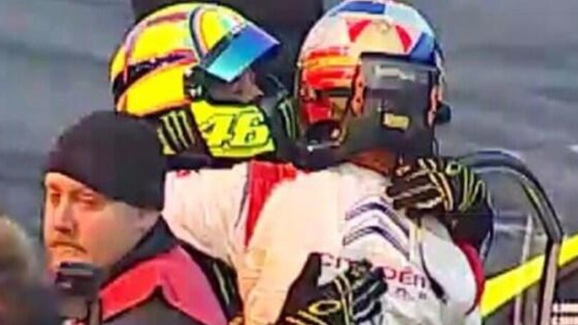 Rossi e Sordo: l’abbraccio a Monza