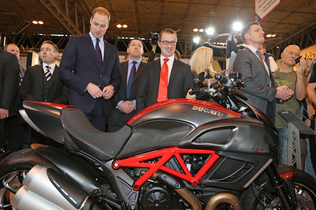 Il principe William sulla Ducati