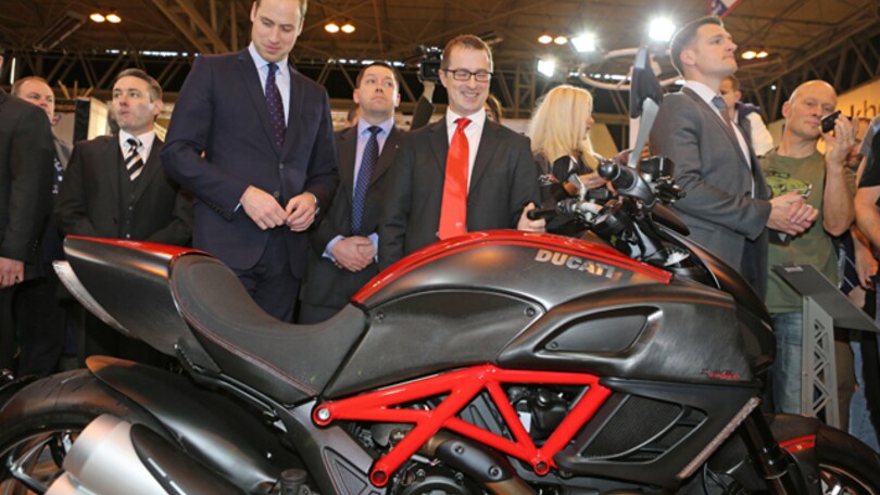 Il principe William sulla Ducati