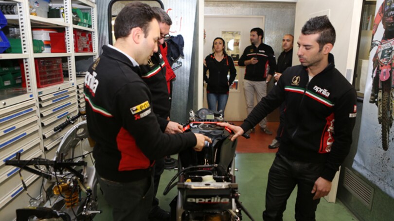 Melandri e Guintoli in Aprilia Racing