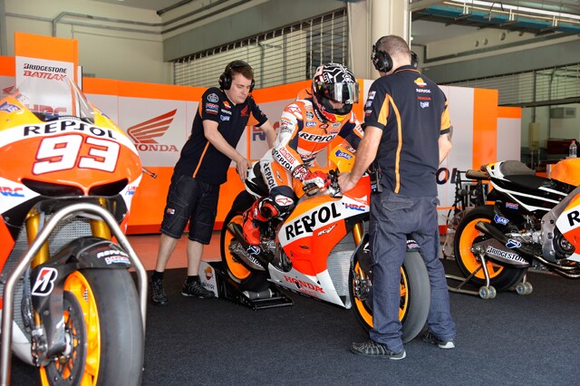 Test MotoGP: Marquez subito avanti