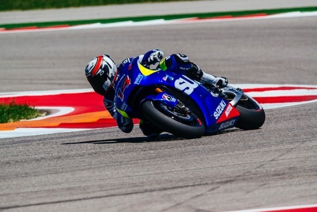 La Suzuki in pista a Austin