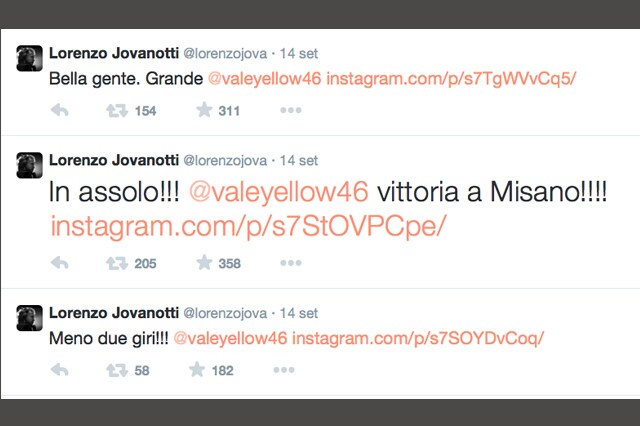 @ValeYellow46 impazza su Twitter!