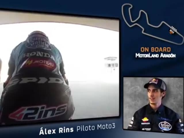 Un giro di pista ad Aragòn in sella con Alex Rins