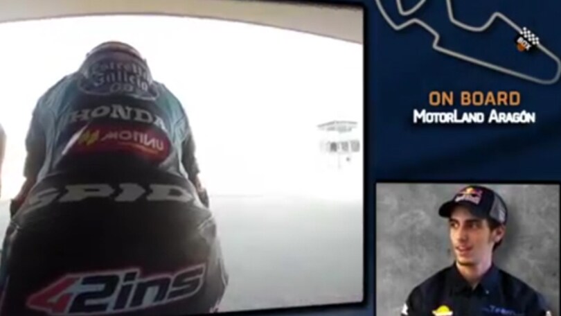 Un giro di pista ad Aragòn in sella con Alex Rins
