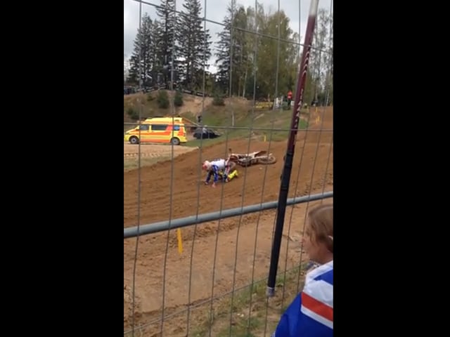 L'incidente di Tony Cairoli al Cross delle Nazioni