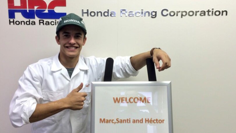 MotoGP Giappone, Marquez e Pedrosa in visita alla Honda