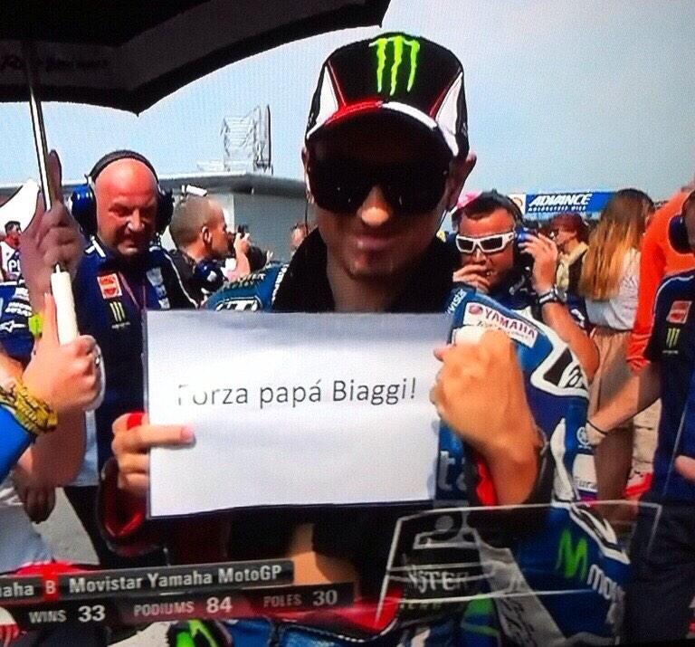 Lorenzo: “Forza papà Biaggi”