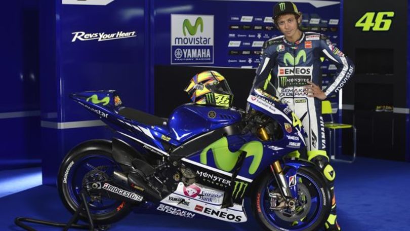 Rossi alla presentazione della Yamaha MotoGP 2015