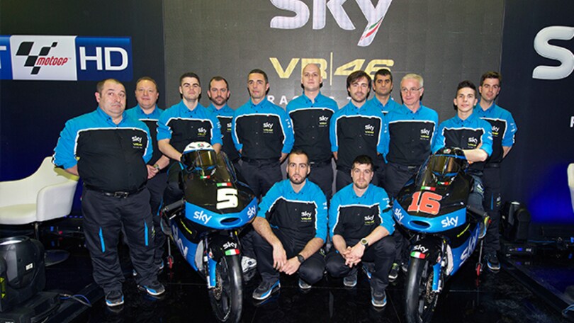 Fenati, Migno e Bulega con SKY VR46 nel 2016