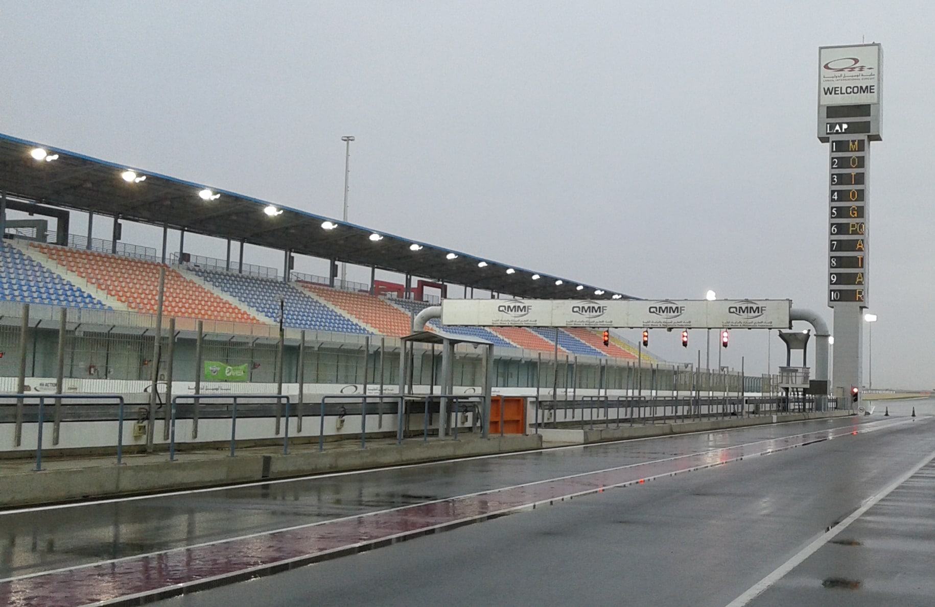 Losail, piove nel deserto