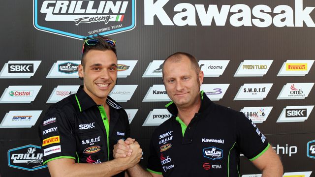 SBK Imola: Canepa sulla Kawasaki del Team Grillini