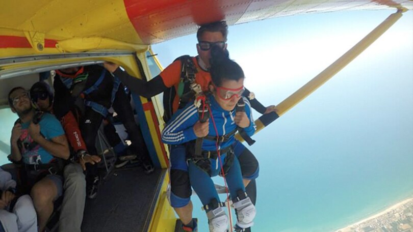 Alessia Polita e il lancio con il paracadute!