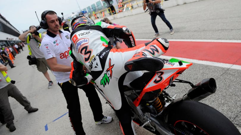 SBK Misano, Max Biaggi in pista