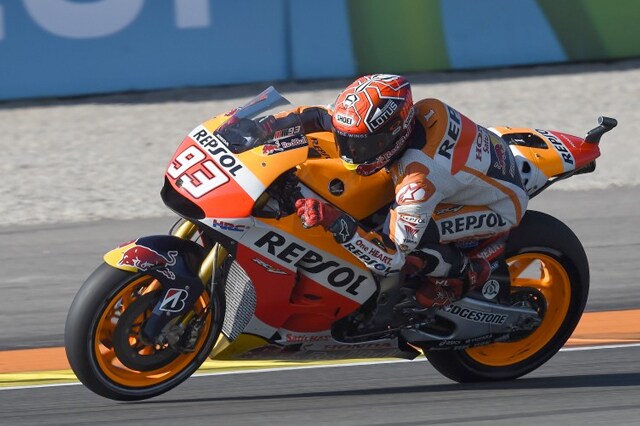 Test Valencia, caduta per Marquez
