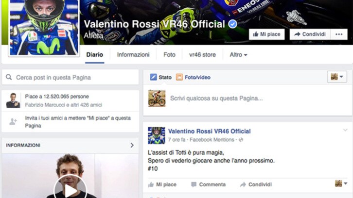 Rossi, dedica a Totti: “E’ pura magia”