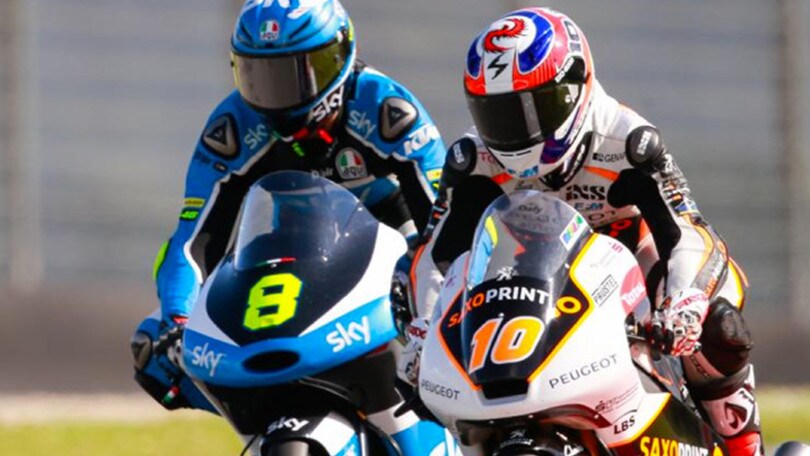 La Moto3 prova al Mugello