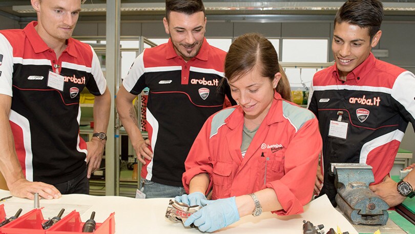 Giugliano, Davies  e Rinaldi in Brembo