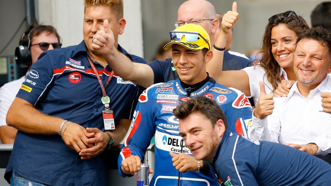 Moto3 Aragon, Bastianini: "La moto si muoveva molto"