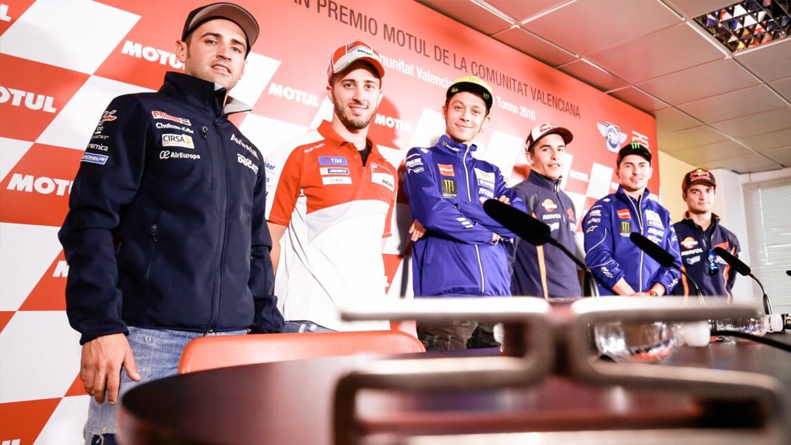 MotoGP Valencia, la conferenza dei piloti
