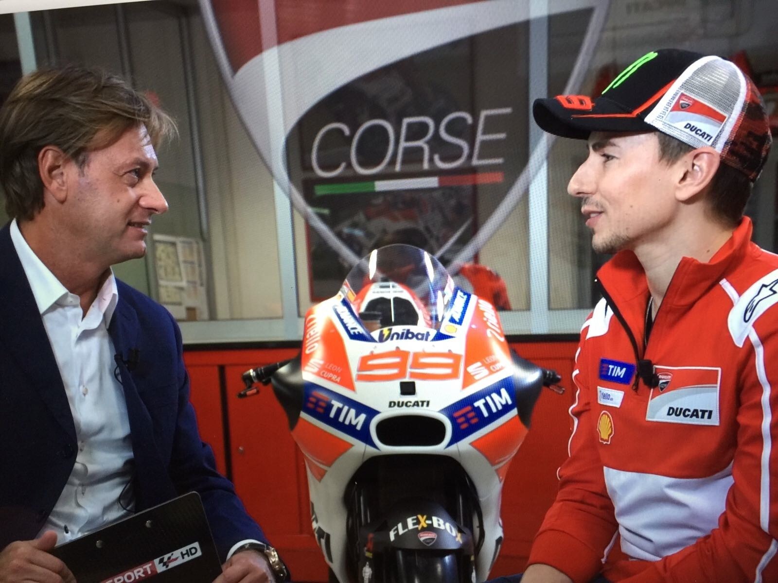 Lorenzo, prima intervista da ducatista in onda su SKY