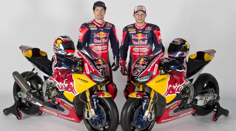 SBK, Hayden e Bradl svelano la Honda Red Bull 2017