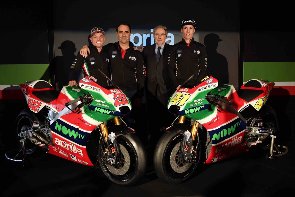 Aprilia MotoGP 2017: livrea tricolore per Espargaro e Lowes