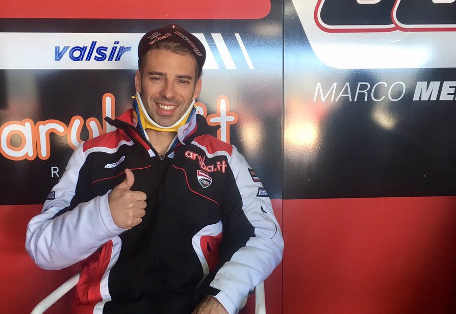 SBK, test Aragon: brutta caduta di Melandri