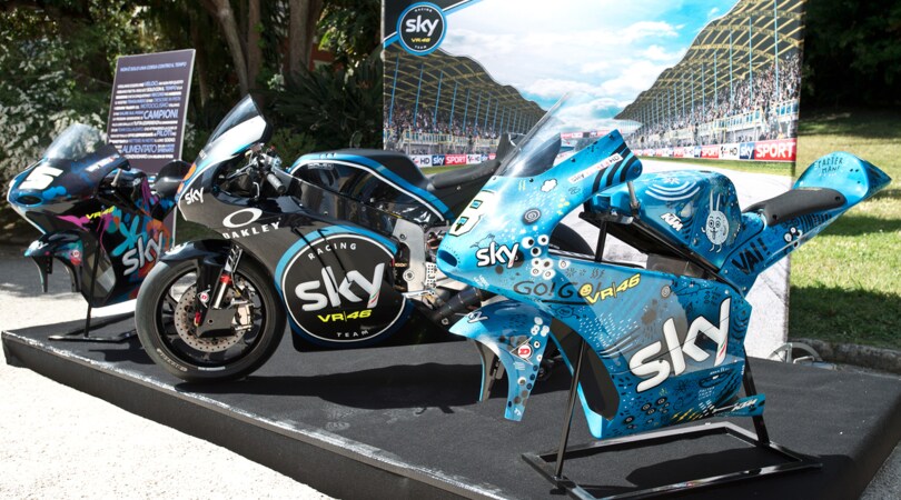 Le moto d’artista dello Sky Racing Team VR46 a Napoli