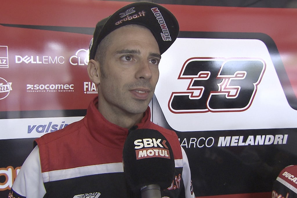 SBK Donington, Melandri: "Le vibrazioni hanno causato il distacco del pignone"