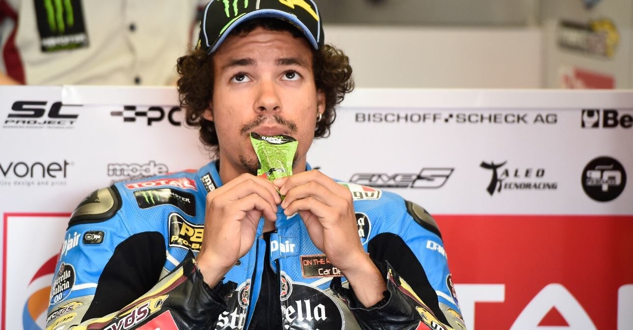Moto2 Catalogna, Morbidelli scivola ma è il più veloce in FP2