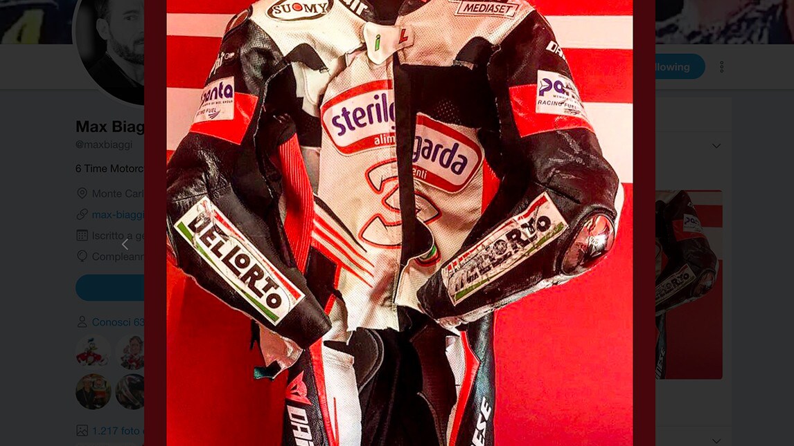 Max Biaggi e il taglio della tuta