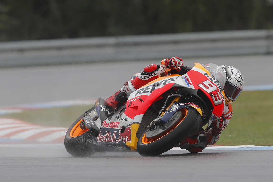 MotoGP Brno, Marquez il migliore nel warm up