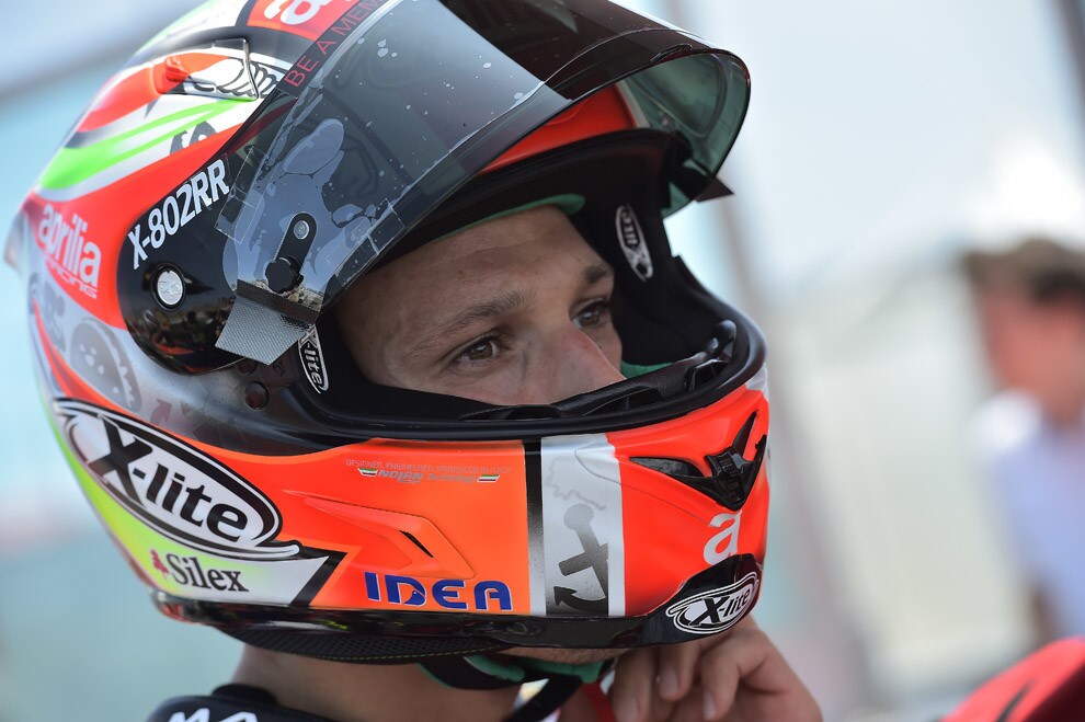 Savadori sull’Aprilia MotoGP a Misano