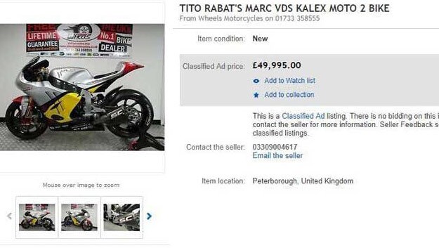 Kalex “rubata” di Rabat all’asta? Non è la stessa moto