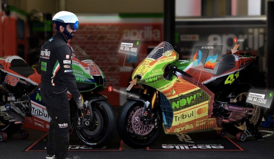 Aprilia all'avanguardia in MotoGP con la realtà aumentata