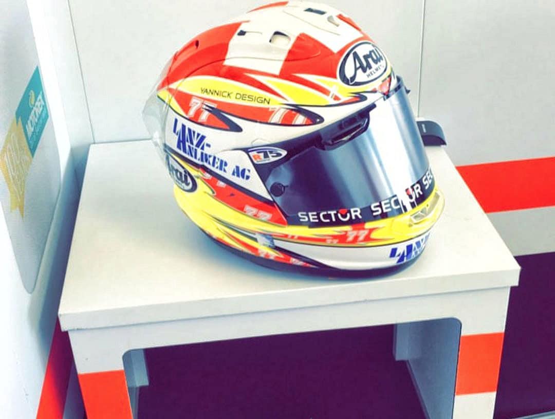 Misano, rubato il casco di Aegerter nel box