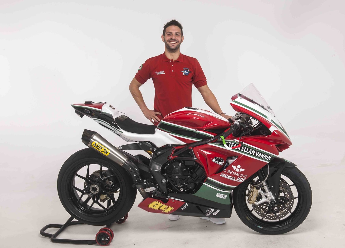Michel Fabrizio con la MV Agusta del Team Ellan Vannin - FOTO