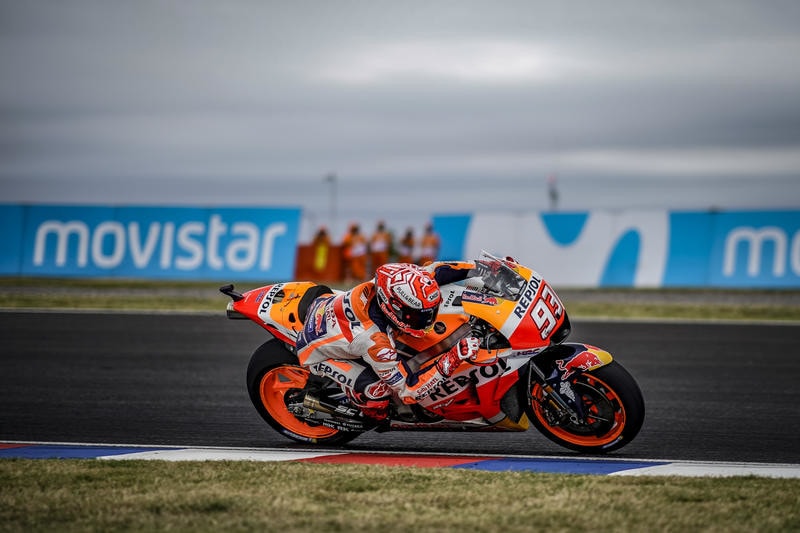 MotoGP Argentina, Marquez: ‘con le slick era troppo rischioso’