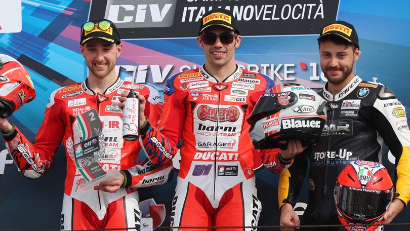 CIV Misano: doppietta di Pirro in Superbike
