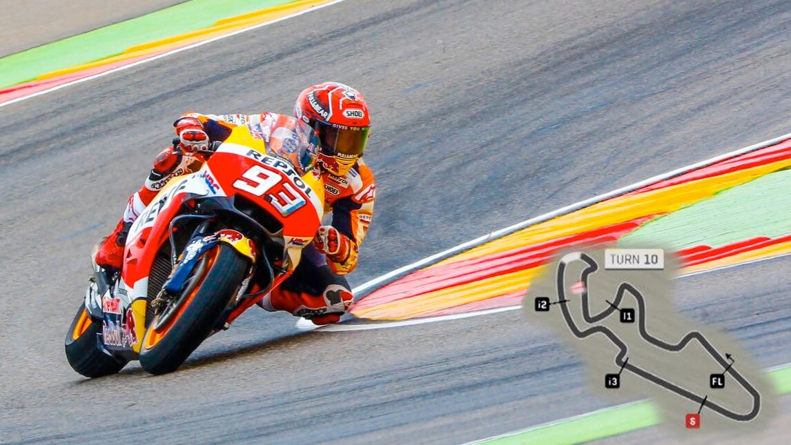 Aragon: una curva per Marquez