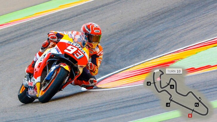 Aragon: una curva per Marquez