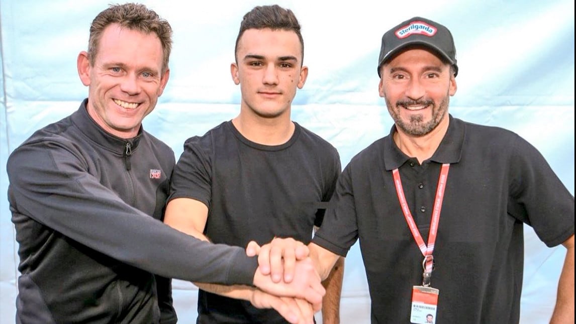 Max Biaggi nel mondiale Moto3 con Canet