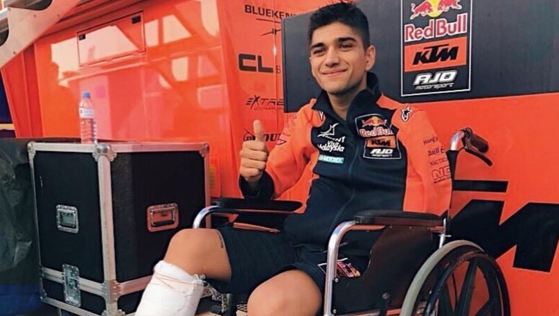 Brutto infortunio per Jorge Martin costretto a lasciare i test a Jerez