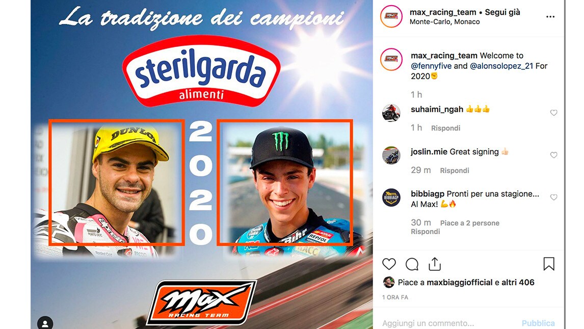 UFFICIALE: Fenati correrà nel team di Biaggi