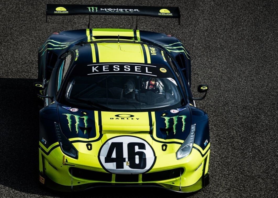 Rossi, Marini e Salucci provano la Ferrari 488 GT3