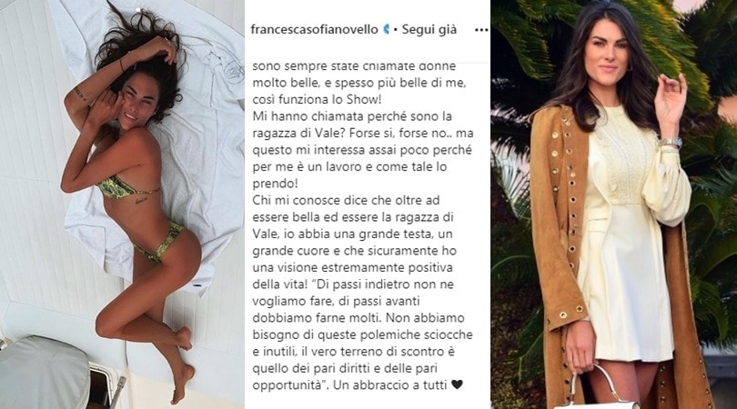 La fidanzata di Rossi risponde alle polemiche su Sanremo 2020 - FOTO
